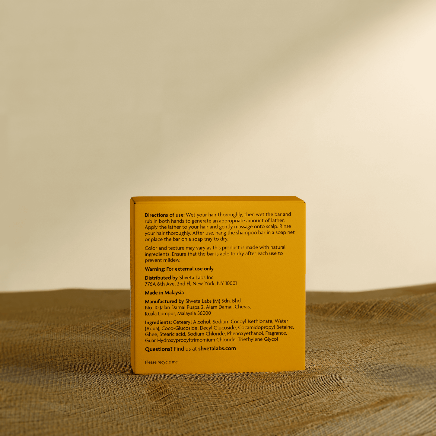 Shampoo Bar With Ghee