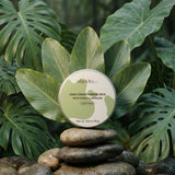 shveta labs hair conditioning wax on stones with green leaves in the background